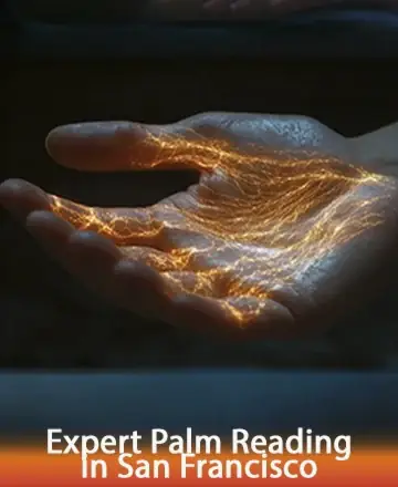 A gentle, open hand bathes in a soft, golden glow, symbolizing the warmth of understanding and the serenity of inner wisdom. This image evokes a sense of calm and reassurance, inviting you to explore your life’s path with grace and insight. Expert palm reading in San Francisco.