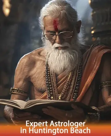 In a serene setting filled with wisdom and tranquility, a sage with a gentle gaze and flowing white beard reads an ancient book. His presence exudes warmth and peace, inviting you to explore deeper spiritual insights. Expert astrologer in Huntington Beach.