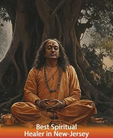 In the gentle embrace of nature, a serene figure sits in deep meditation, exuding an aura of tranquility and wisdom. The roots of the ancient tree cradle him, symbolizing grounding and growth. This peaceful scene invites inner calm and reflection. Spiritual healing in New .
