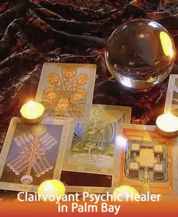 Bathed in the gentle glow of flickering candles, tarot cards lay gracefully upon a rich tapestry, inviting serenity and introspection. The crystal ball reflects a world of possibilities, offering guidance and peace. Embrace the tranquil journey within. Clairvoyant psychic healer in Palm Bay.