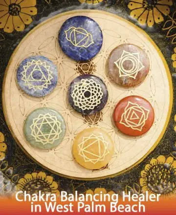 Discover a serene array of chakra stones, elegantly arranged to evoke harmony and inner peace. Each stone radiates gentle energy, inviting balance and tranquility into your life. Embrace the healing journey with warmth and wisdom. Chakra balancing healer in West Palm Beach.