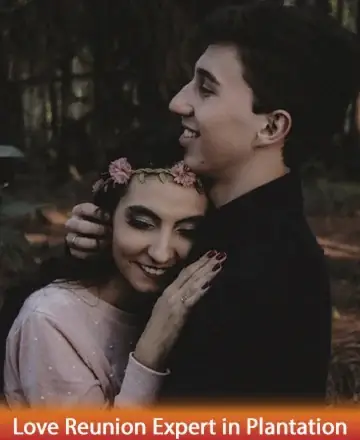 Amidst the serene embrace of nature, a couple shares a tender moment of unity and warmth. The gentle touch and heartfelt smiles speak volumes of love’s enduring power. This scene embodies tranquility and connection, offering a glimpse into the profound beauty of human bonds. Love reunion expert in Plantation.