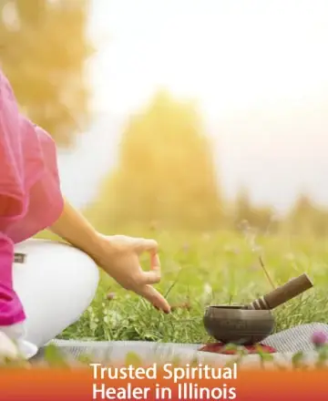 In the gentle embrace of a sunlit meadow, a serene moment unfolds as calming incense smoke dances in the air. The tranquil setting invites peace and introspection, offering a sanctuary for the soul. Trusted spiritual healer in Illinois.