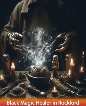 In a serene setting filled with gentle candlelight, nurturing hands weave ancient energies with wisdom and care. The atmosphere is one of profound tranquility, inviting peace and deep spiritual connection. This harmonious environment beckons those seeking solace and understanding. Black magic healer in Rockford.