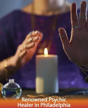 In a tranquil setting illuminated by the soft glow of candlelight, gentle hands guide a serene ritual, embodying the essence of peace and healing. The soothing presence invites a journey of inner harmony and spiritual clarity. Psychic guidance in Philadelphia.