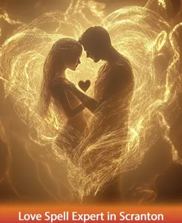 In a gentle embrace of glowing warmth, two souls find harmony, enveloped by a shimmering aura of love and connection. This serene image speaks to the heart, inviting a sense of deep peace and unity. Love spell expert in Scranton.
