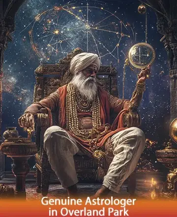 In the comforting embrace of celestial wisdom, a serene figure sits with grace and tranquility, holding the universe's mysteries delicately in hand. The celestial backdrop whispers of ancient knowledge and guidance. Genuine astrologer in Overland Park.