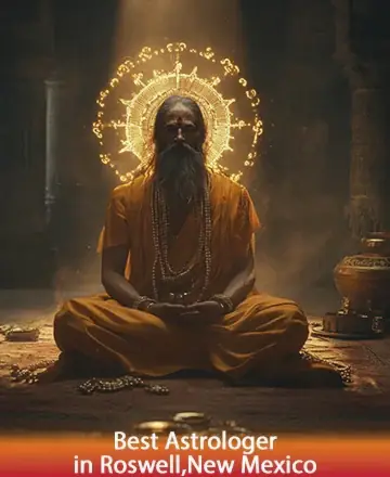 In the serene embrace of soft candlelight, a wise sage sits in peaceful meditation, radiating warmth and tranquility. His presence is a gentle reminder of the harmony within and the boundless wisdom available to us all. Best astrologer in Roswell, New Mexico.