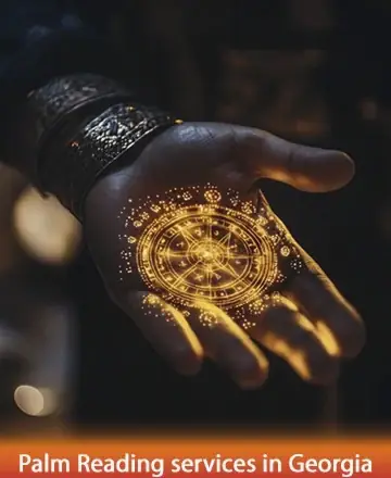 In the gentle glow of a guiding hand, the enchanting patterns illuminate a path to inner peace and clarity. This comforting vision offers a moment of reflection, nurturing the soul with wisdom and serenity. Discover tranquility with palm reading services in Georgia.