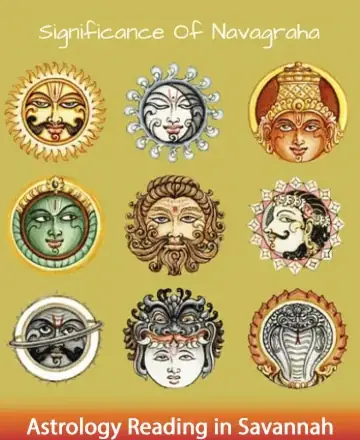 Explore the serene beauty of the Navagraha, each celestial emblem radiating warmth and wisdom. These symbols offer guidance and balance, inviting a deeper connection with the universe. Let their energies bring peace and clarity to your journey. Astrology reading in Savannah.