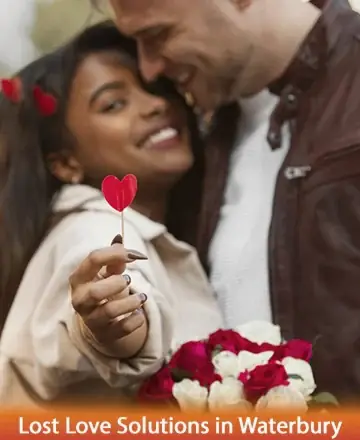 In the gentle embrace of love, a radiant couple shares a heartfelt moment, surrounded by the soothing presence of red and white roses. Their smiles reflect a soulful connection, inviting warmth and tenderness into their lives. Rediscover romance with lost love solutions in Waterbury.