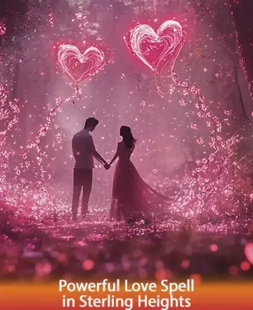 In a gentle embrace of shimmering pink light, two souls stand united, surrounded by the tender glow of love and harmony. The enchanting scene whispers a promise of connection and warmth, inviting hearts to open and spirits to soar. Love spell in Sterling Heights.