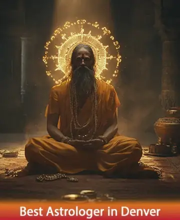 In a serene sanctuary of wisdom and tranquility, a sage in flowing robes sits in meditative grace, surrounded by a warm glow that emanates peace and understanding. His presence is a gentle reminder of life's deeper connections. Spiritual guidance in Denver.