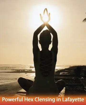 In the gentle embrace of the setting sun, a serene figure sits in meditation, inviting peace and tranquility to the soul. The soft glow of twilight whispers calmness, nurturing a sense of deep connection and inner harmony. Powerful hex cleansing in Lafayette.