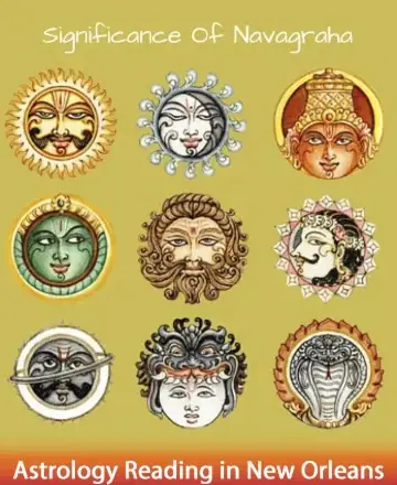 Explore the timeless beauty and wisdom of the Navagraha, the nine celestial influences that guide our life's journey. Each symbol radiates harmony and balance, inviting you to discover inner peace and understanding. Embrace the cosmic dance of energies. Astrology reading in New Orleans.