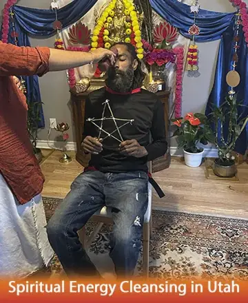 In a serene sanctuary adorned with vibrant colors and sacred symbols, a gentle ritual unfolds, enveloping the soul in warmth and tranquility. The calm presence and soothing energies guide a journey toward inner peace and harmony. Spiritual energy cleansing in Utah.