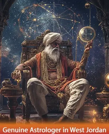 In the heart of the cosmos, a wise sage sits gracefully, enveloped in the warmth of ancient wisdom and cosmic serenity. His presence offers a comforting embrace, guiding seekers towards inner peace and enlightenment. Genuine astrologer in West Jordan.