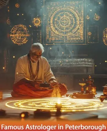 In the tranquil glow of sacred symbols, a wise soul sits in quiet contemplation, surrounded by the warmth of an ancient knowledge. The gentle light envelops the space, inviting peace and introspection. Discover the path to inner harmony with astrology in Peterborough.