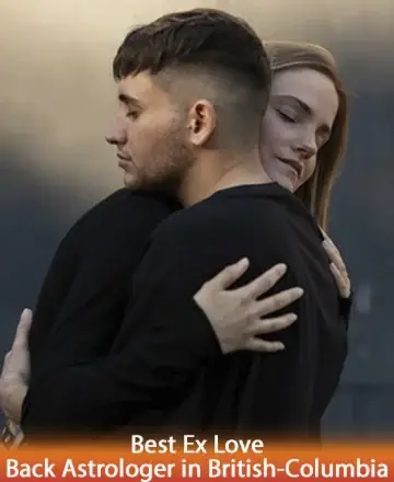 Two souls embrace tenderly, finding solace and warmth in each other's presence, as dusk gently envelops them. Their connection is a testament to healing hearts and renewed bonds. Experience the profound joy of rediscovered love with trust and guidance. Best ex love back astrologer in British Columbia.
