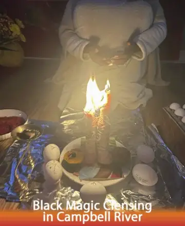 In a serene setting filled with gentle warmth, a sacred ritual unfolds, offering solace and transformation. The flickering candlelight creates a soothing glow, inviting peace and renewal. Embrace this moment of spiritual cleansing and embrace a path of harmony. Black magic cleansing in Campbell River.