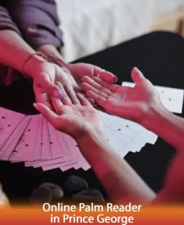 In a serene and gentle setting, a pair of caring hands delicately reads another’s palm, offering insight and wisdom. The soft glow casts a comforting warmth, inviting trust and introspection. Find solace and understanding through this heartfelt connection. Online palm reader in Prince George.