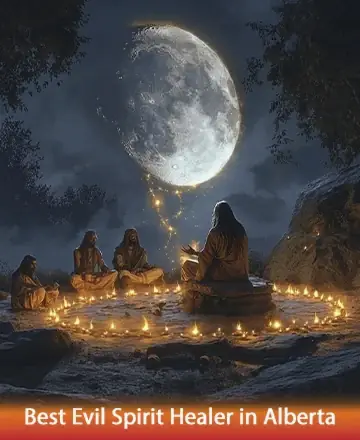 In the serene embrace of moonlit tranquility, a circle of wisdom gathers, bathed in the gentle glow of flickering candles. Here, amidst the whispers of nature, hearts find solace and spirits unite in peace. Best evil spirit healer in Alberta.