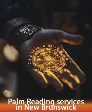 In the gentle embrace of a softly lit room, a hand extends with warmth and grace, cradling a radiant mandala of light. This glowing symbol invites you into a realm of introspection and serenity, offering whispers of ancient wisdom and comfort. Palm reading services in New Brunswick.