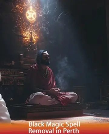 In the serene glow of sacred light, a figure sits in tranquil meditation, enveloped in a cocoon of peace and divine energy. The gentle aura of wisdom and calm reassures the soul, inviting deep inner harmony. Black magic spell removal in Perth.