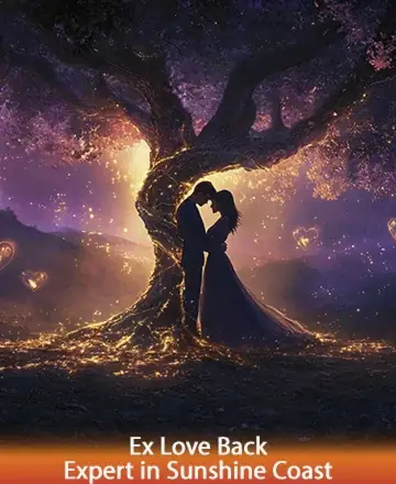 In the gentle embrace of twilight, two souls find solace beneath a majestic tree, bathed in the warm glow of love and serenity. Hearts intertwine as whispers of hope and healing float through the night air, promising renewal and joy. Ex love back expert in Sunshine Coast.