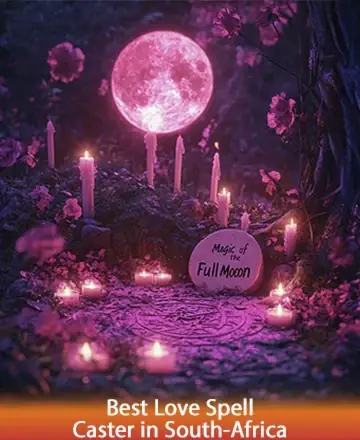 In the gentle embrace of moonlight, a serene garden blooms with soft candlelight, inviting calm and reflection. Roses whisper secrets of the heart, while the full moon nurtures dreams with its tender glow. Experience the magic of love spell in South Africa.