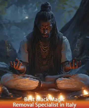In the serene embrace of nature, a wise soul meditates, surrounded by the gentle glow of flickering candles. His presence exudes tranquility and profound wisdom, inviting peace and healing into your life. Discover the path to inner harmony with black magic removal in Italy.