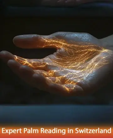 A gentle hand, illuminated with a warm, golden glow, invites serenity and introspection. The light dances softly, symbolizing the deep wisdom and guidance awaiting discovery. Trust in the journey as each line tells a story of hope and transformation. Expert palm reading in Switzerland.